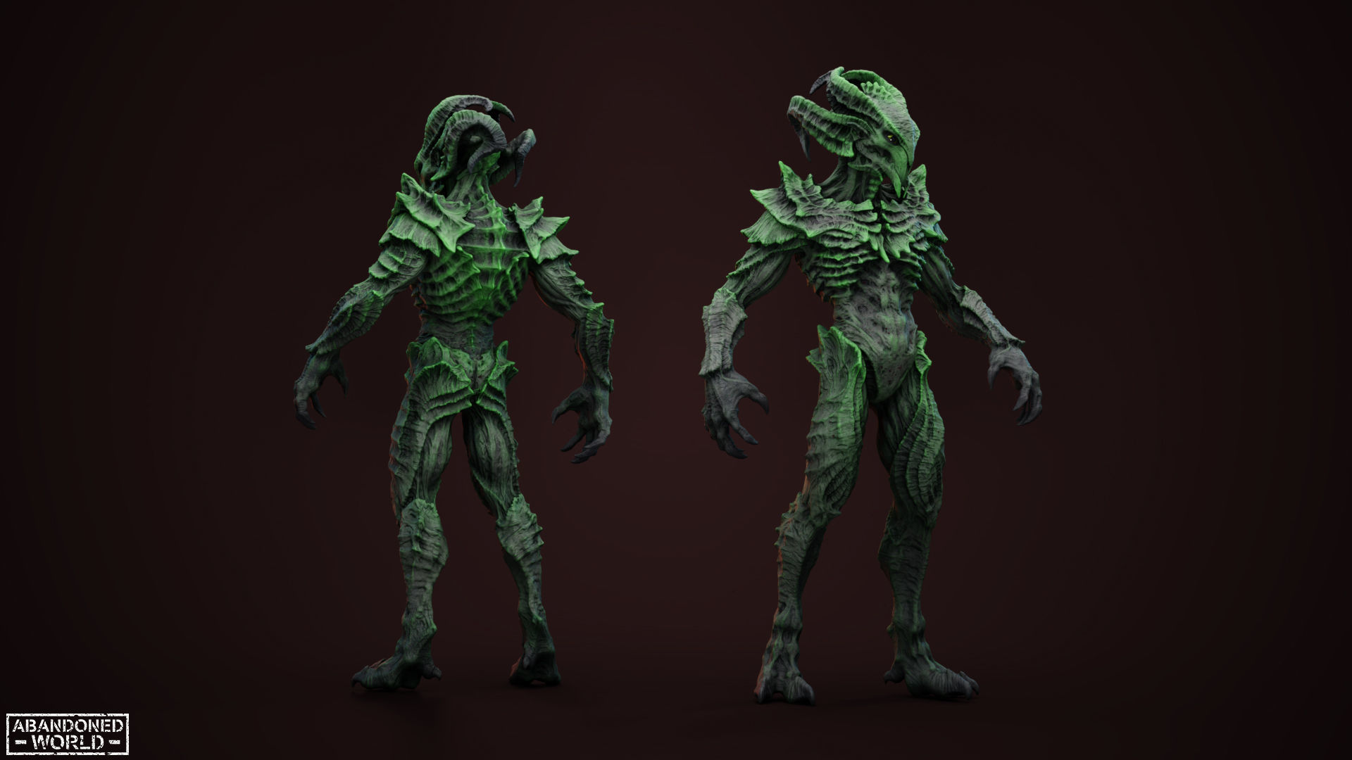 Alien Low-poly 3D model_4