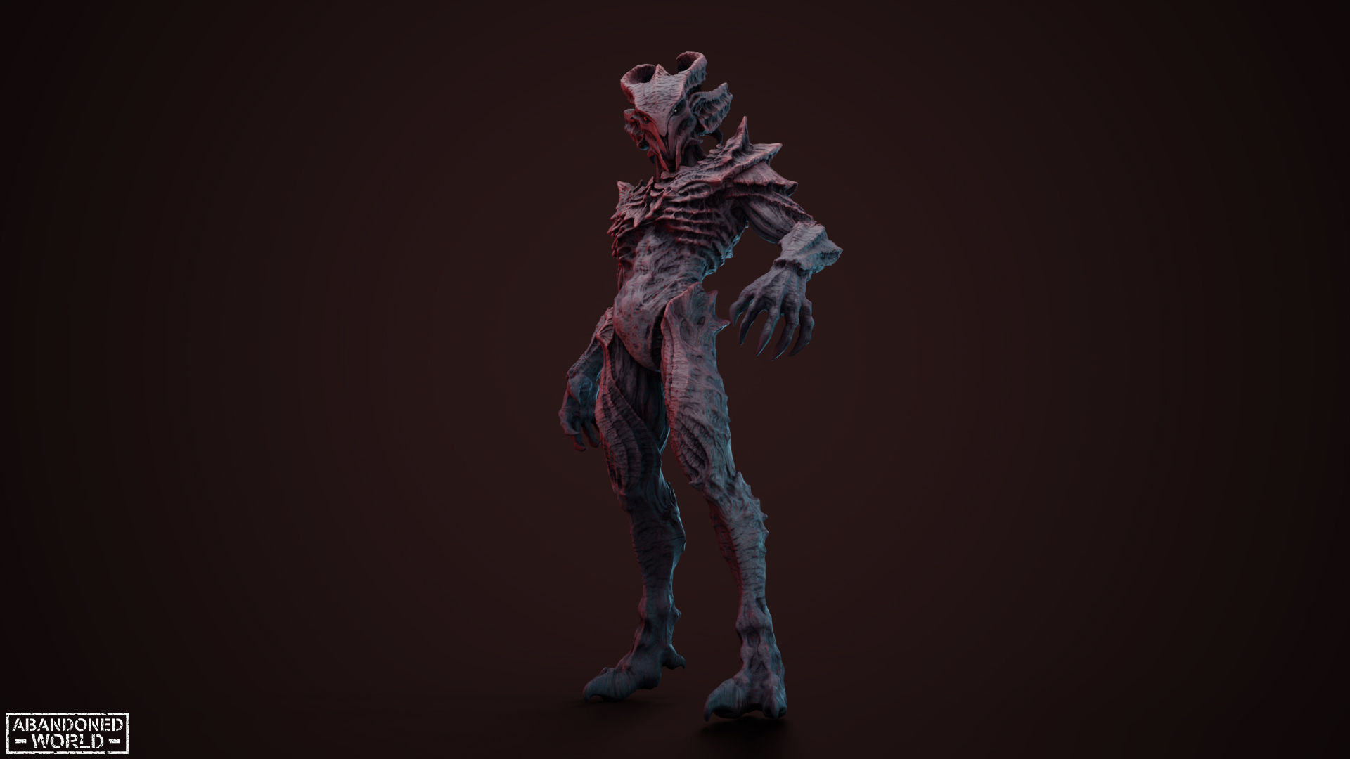 Alien Low-poly 3D model_8