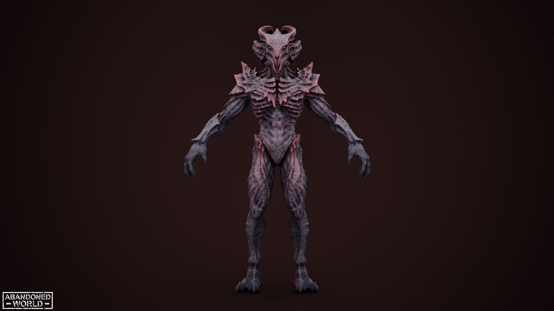 Alien Low-poly 3D model_12