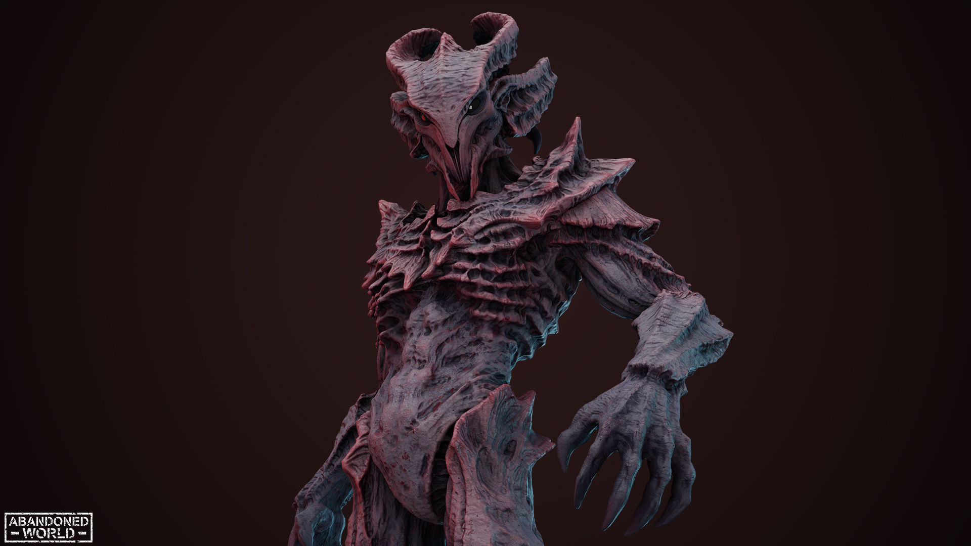 Alien Low-poly 3D model_2