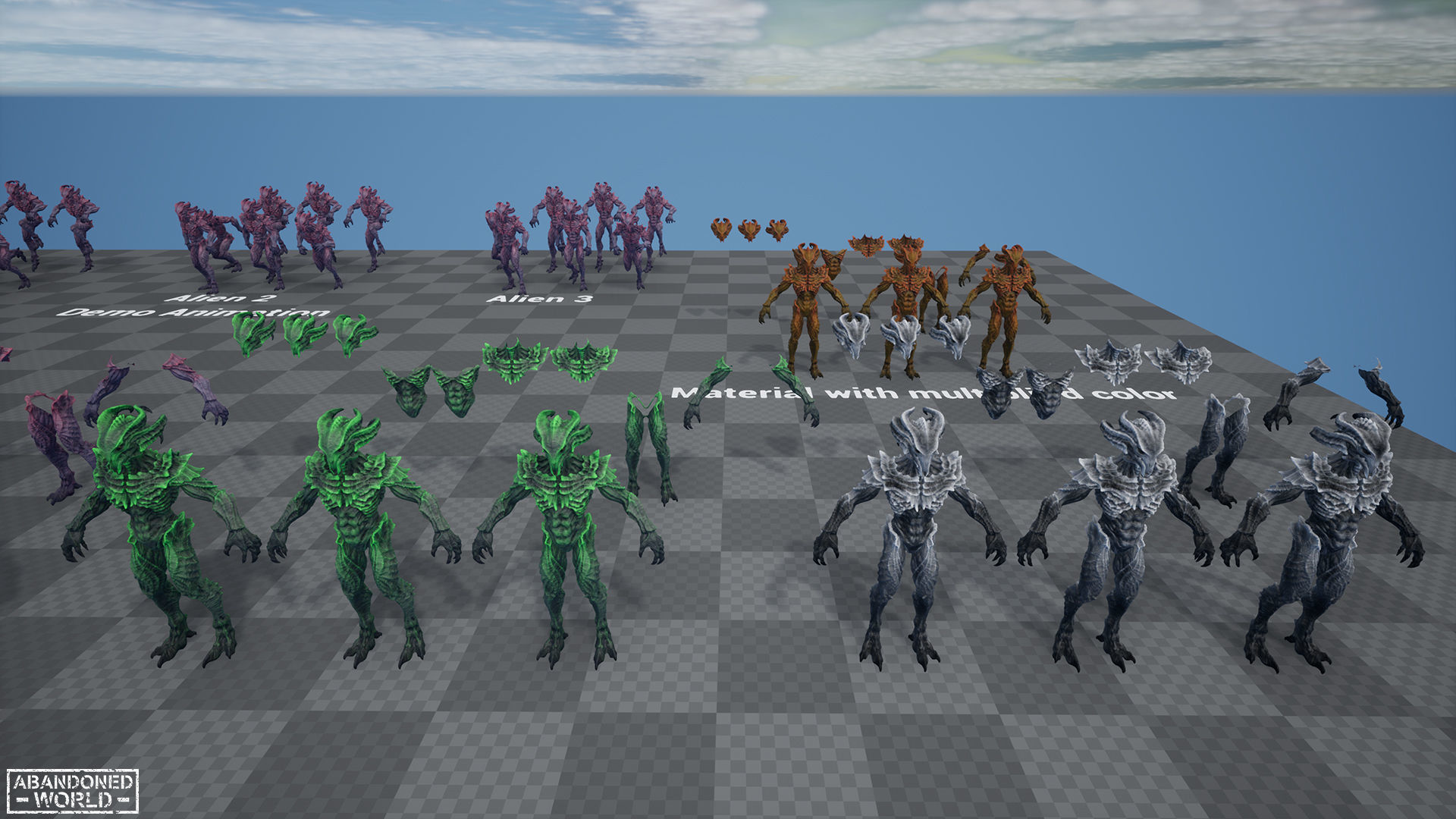 Alien Low-poly 3D model_23