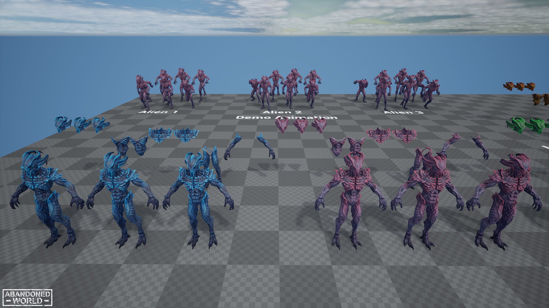 Alien Low-poly 3D model_22