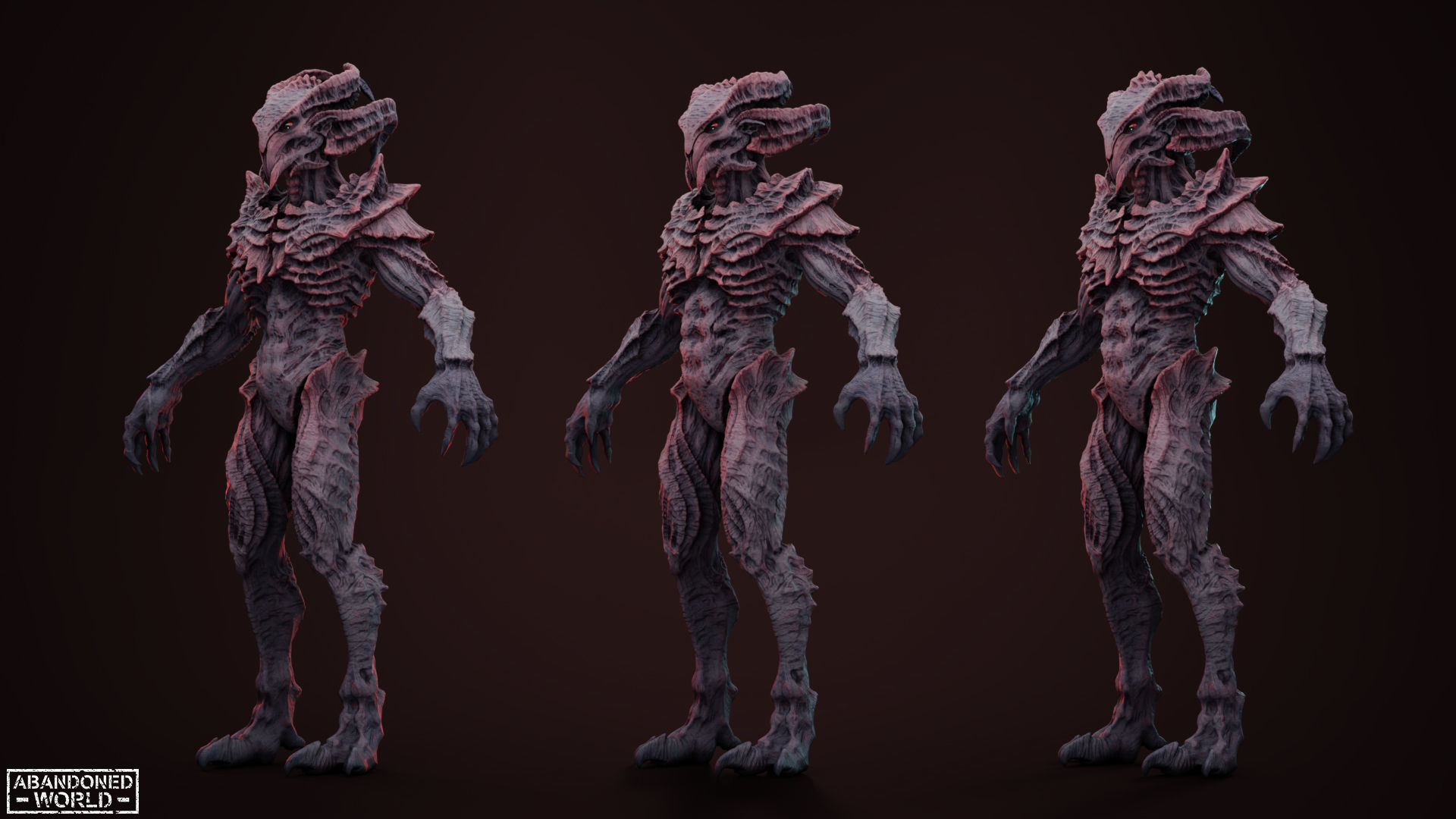 Alien Low-poly 3D model_7