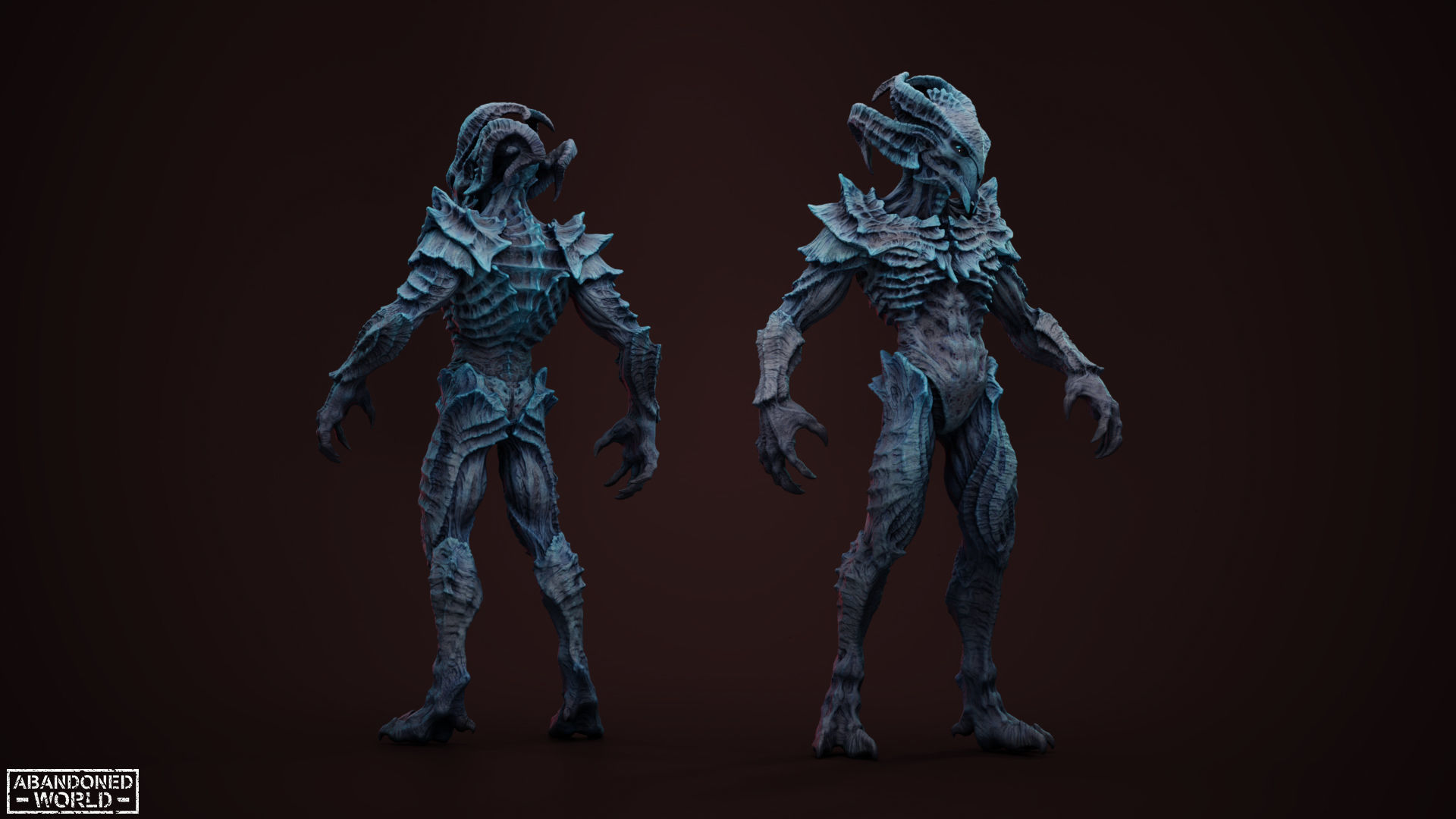 Alien Low-poly 3D model_5