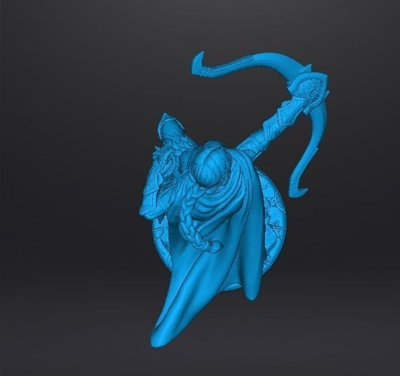 FEMALE RANGER MINIATURE MODEL FOR FANTASY GAMES DND RPG 3D print model_11