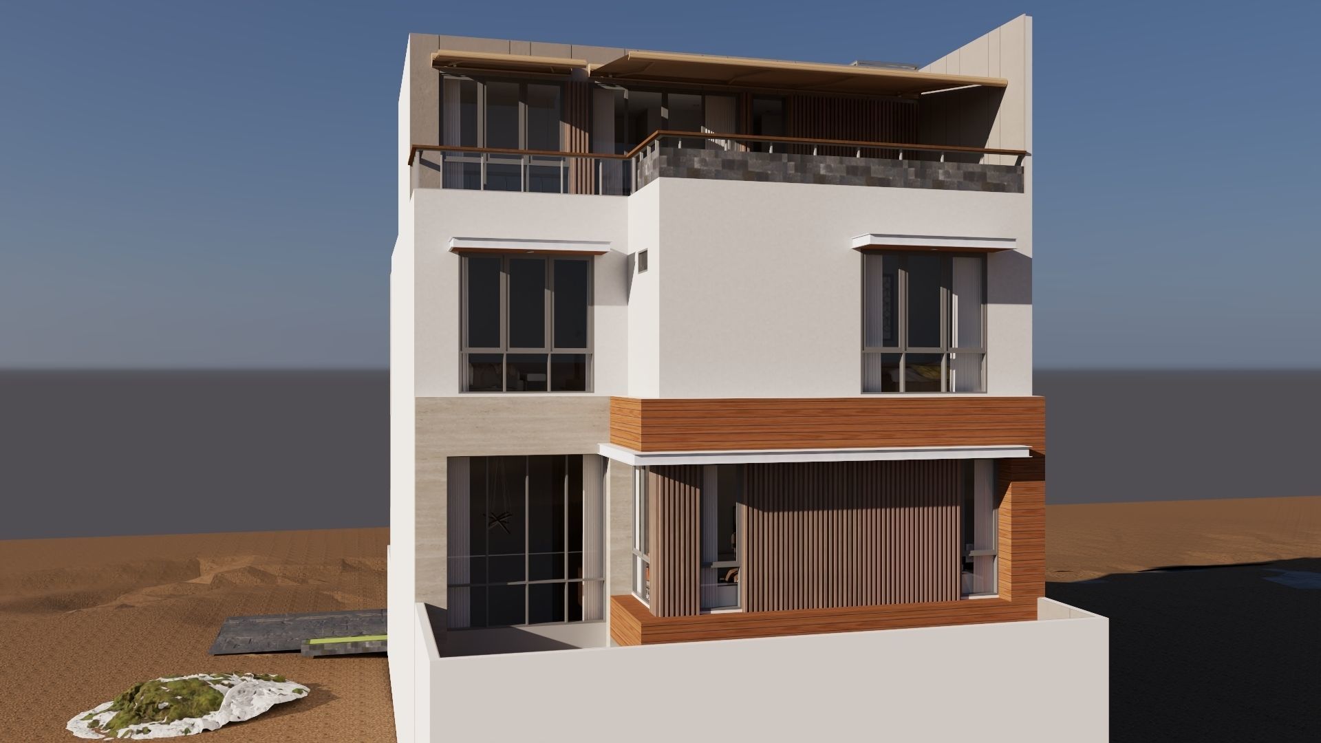 3D EXTERIOR MODERN 3D model_3