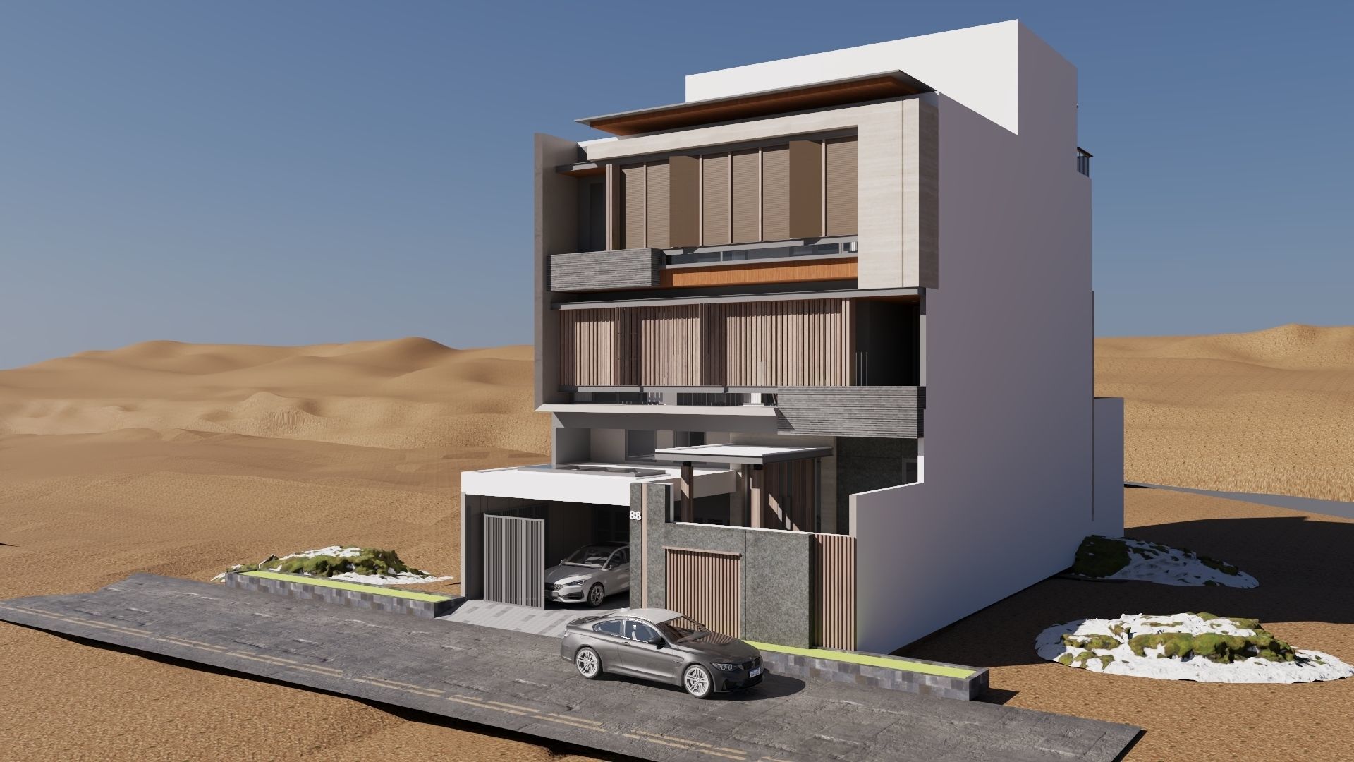 3D EXTERIOR MODERN 3D model_1