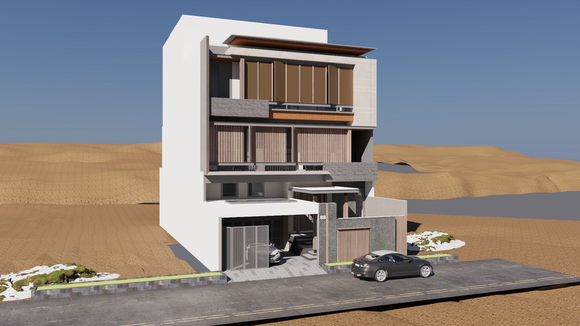 3D EXTERIOR MODERN 3D model_2