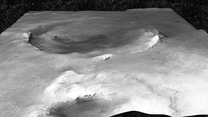 Themis Martian Crater 3D model