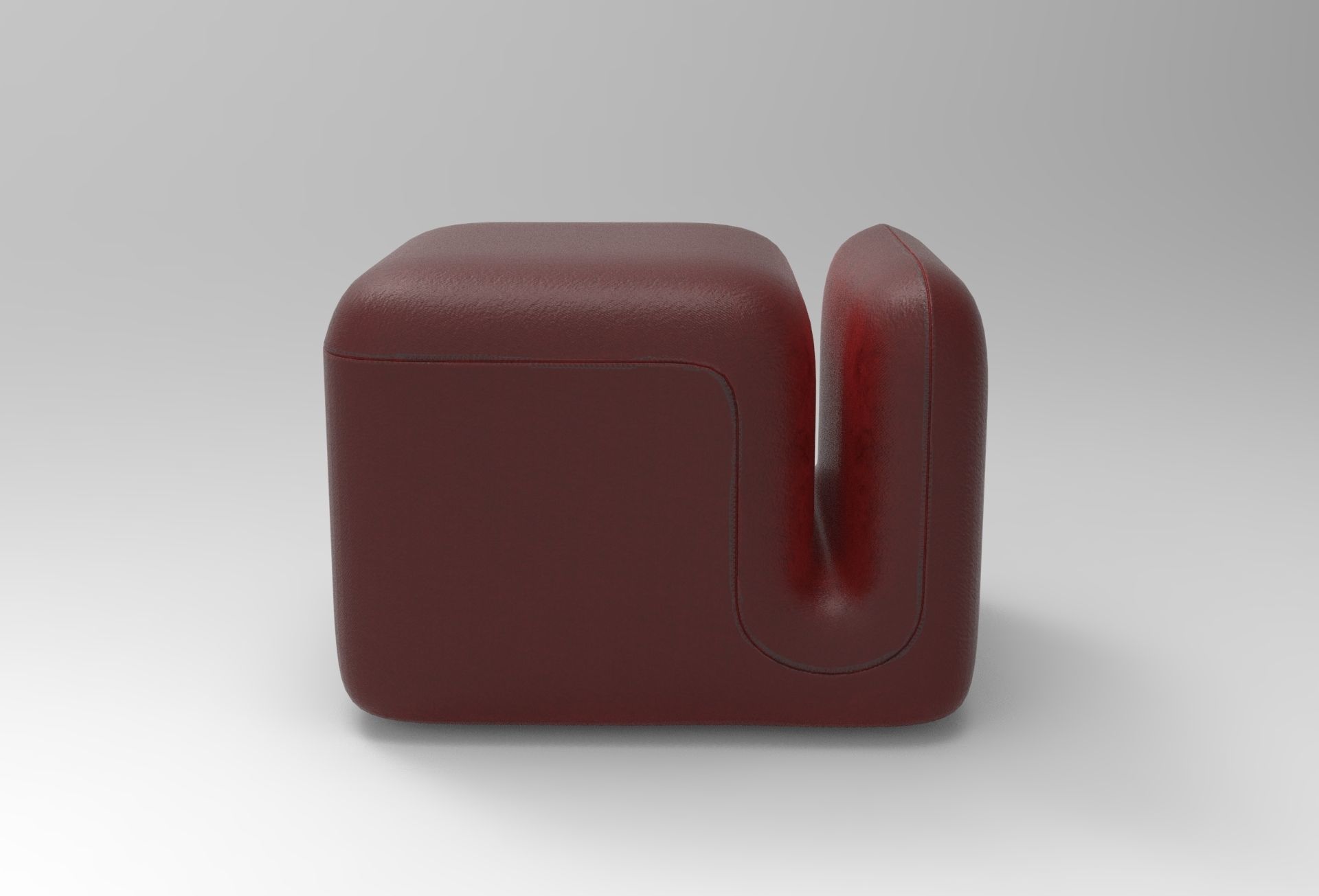 Copy Pouf Low-poly 3D model_4
