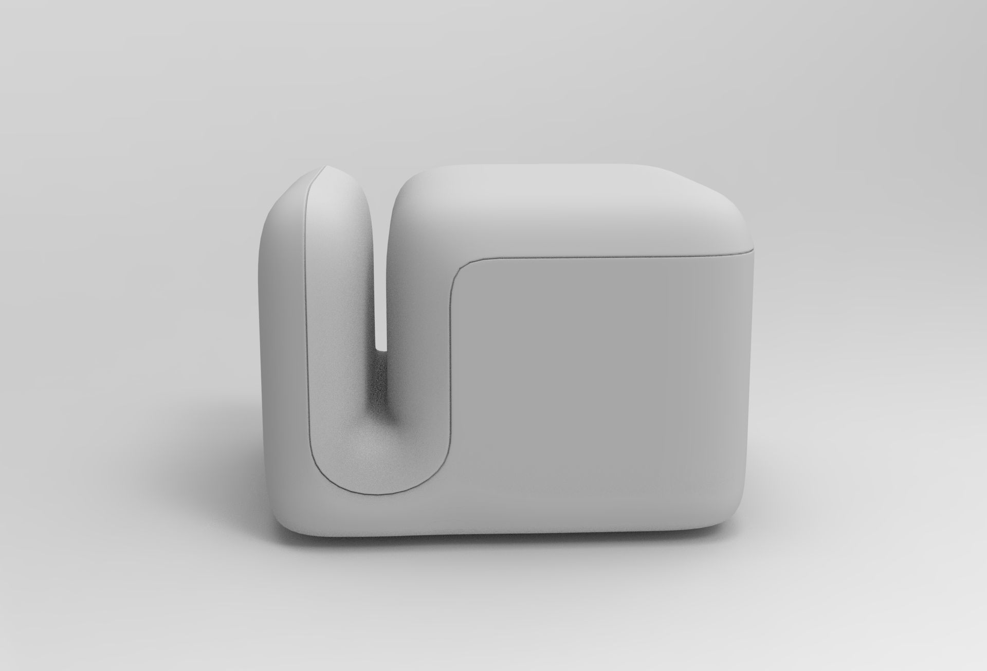 Copy Pouf Low-poly 3D model_7