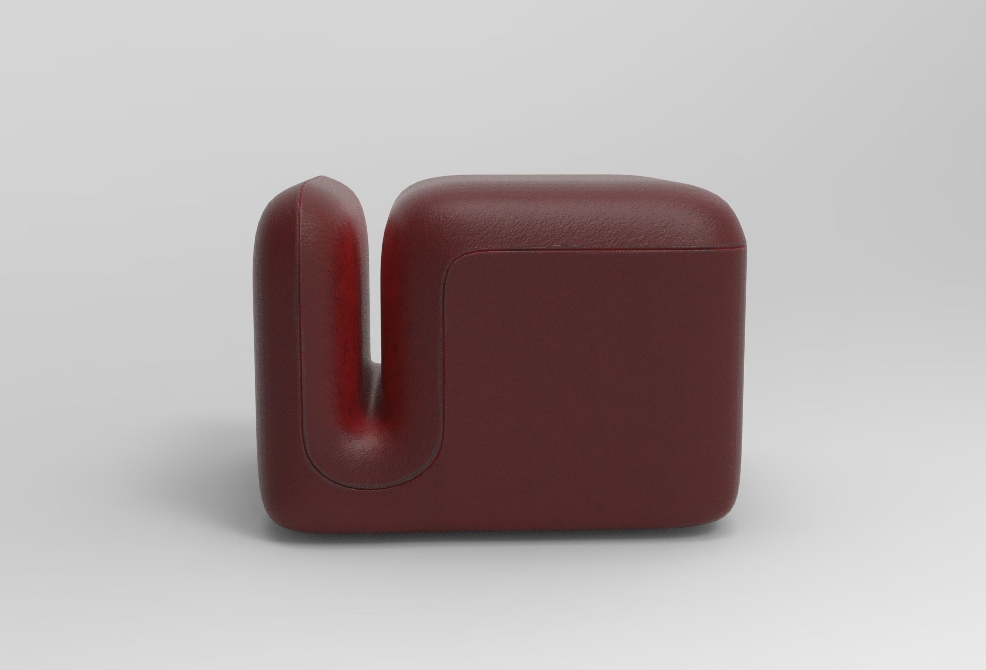 Copy Pouf Low-poly 3D model_2