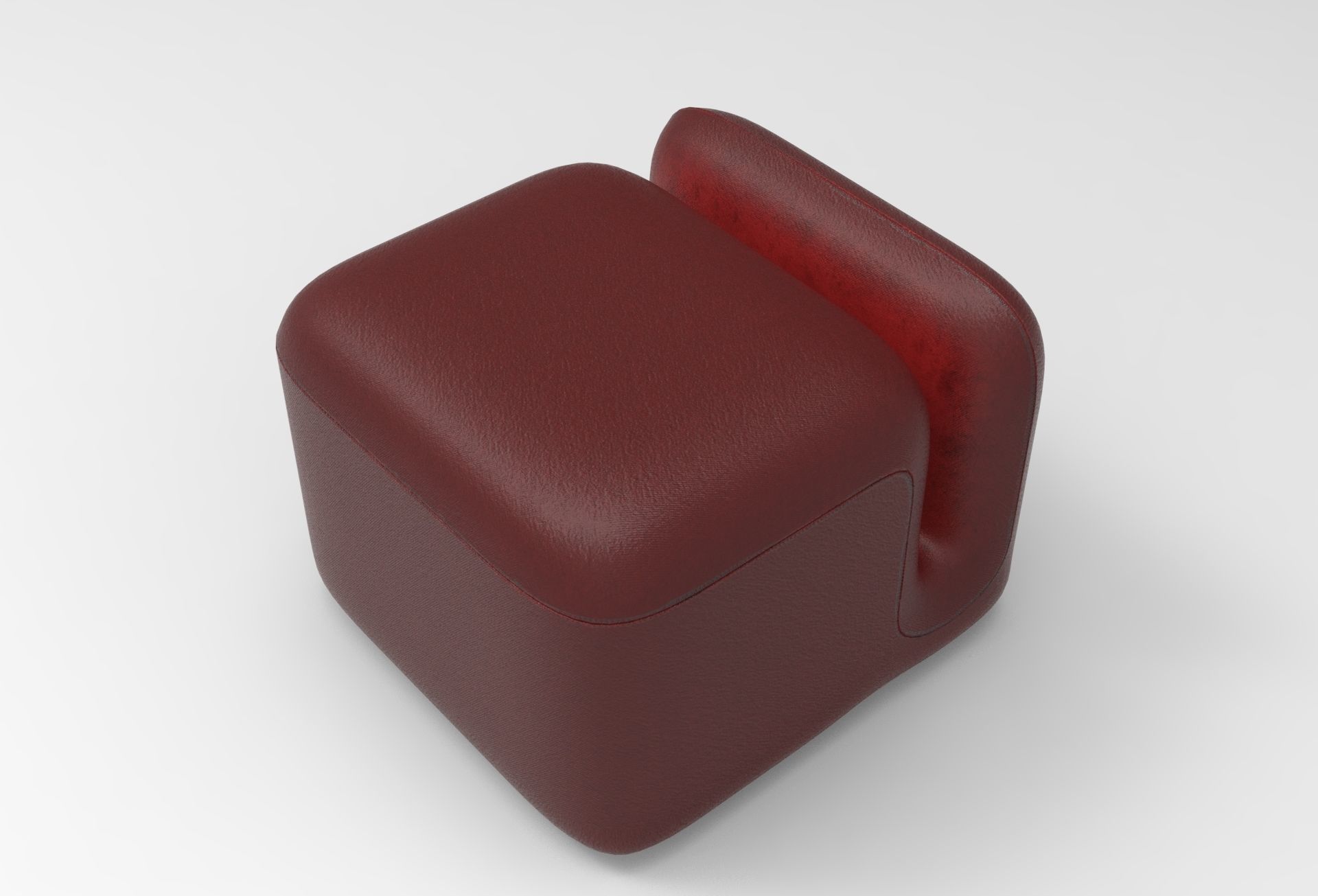 Copy Pouf Low-poly 3D model_1