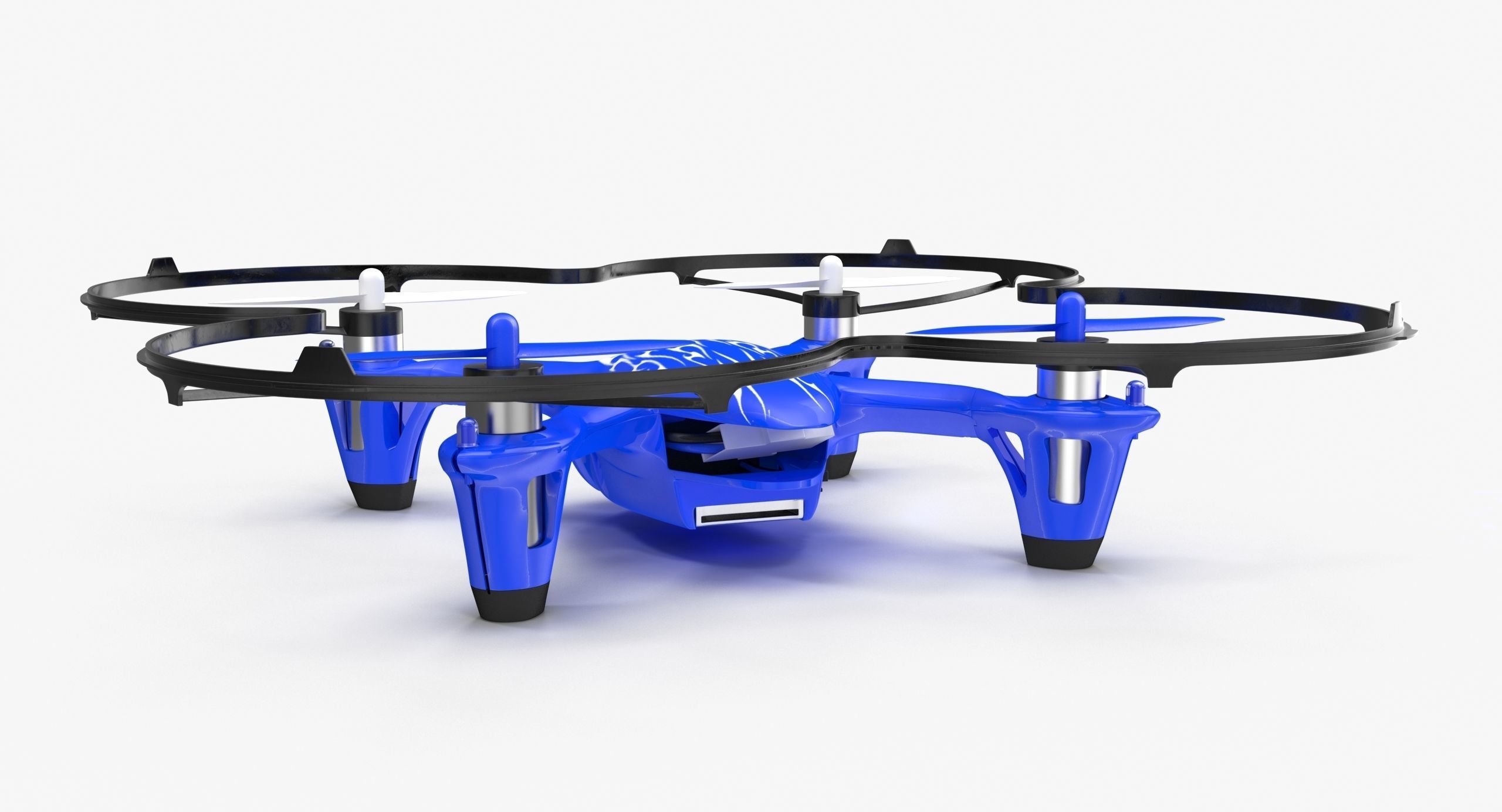 Hubsan X4 H107C Blue Propeller Guard Low-poly 3D model_5