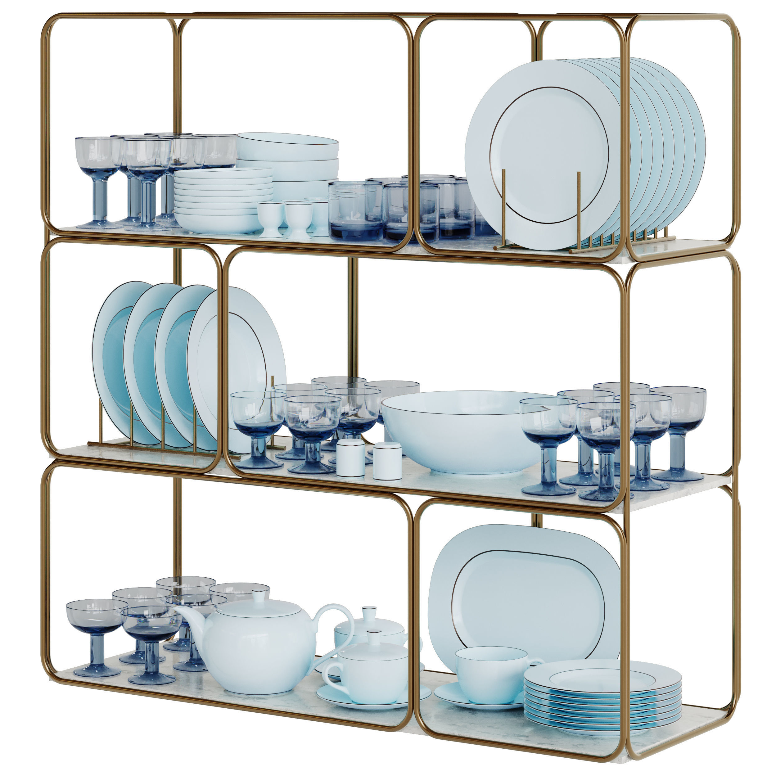 Decorative PRADA Tableware Set Of Kitchen Utensils 3D model_2