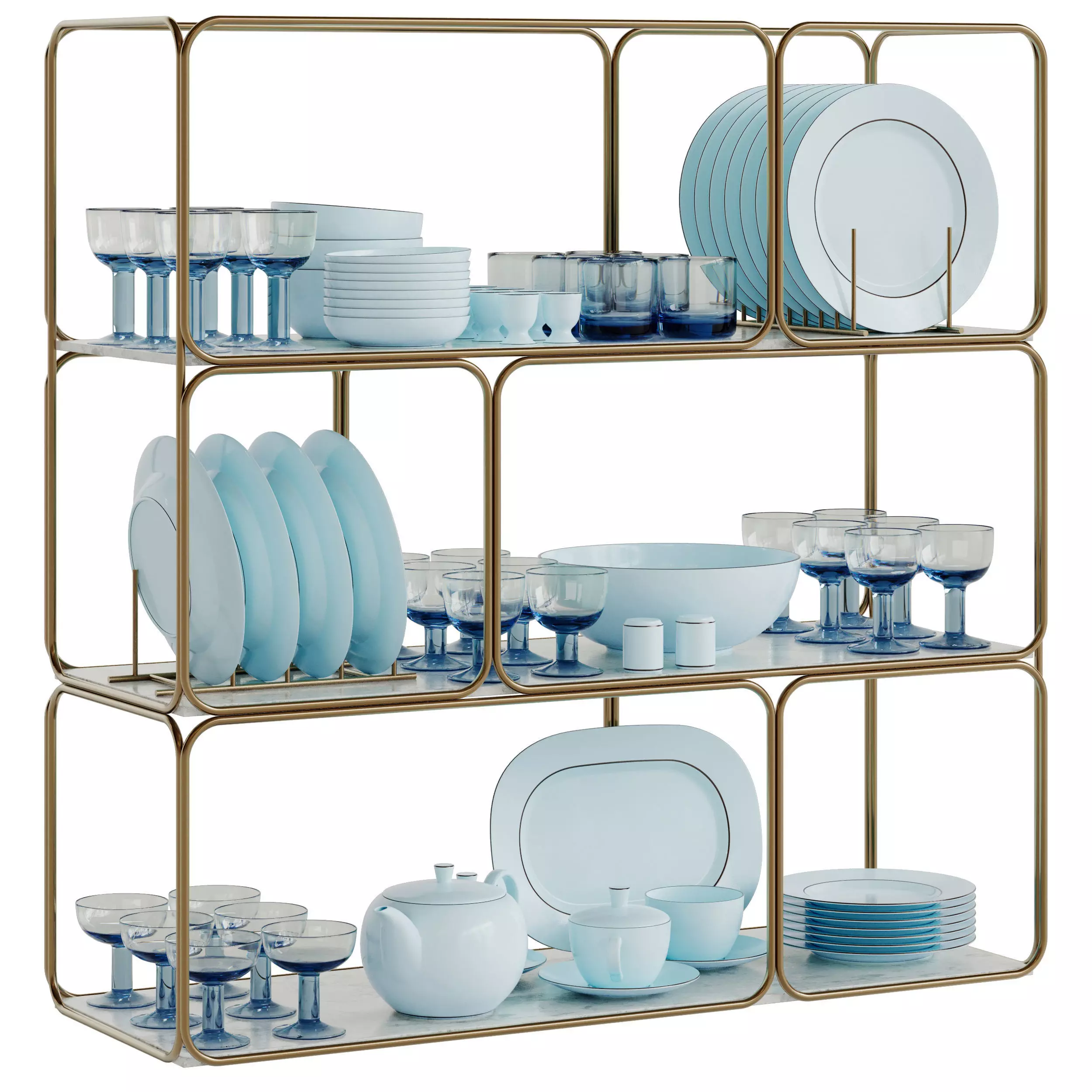 Decorative PRADA Tableware Set Of Kitchen Utensils 3D model_0