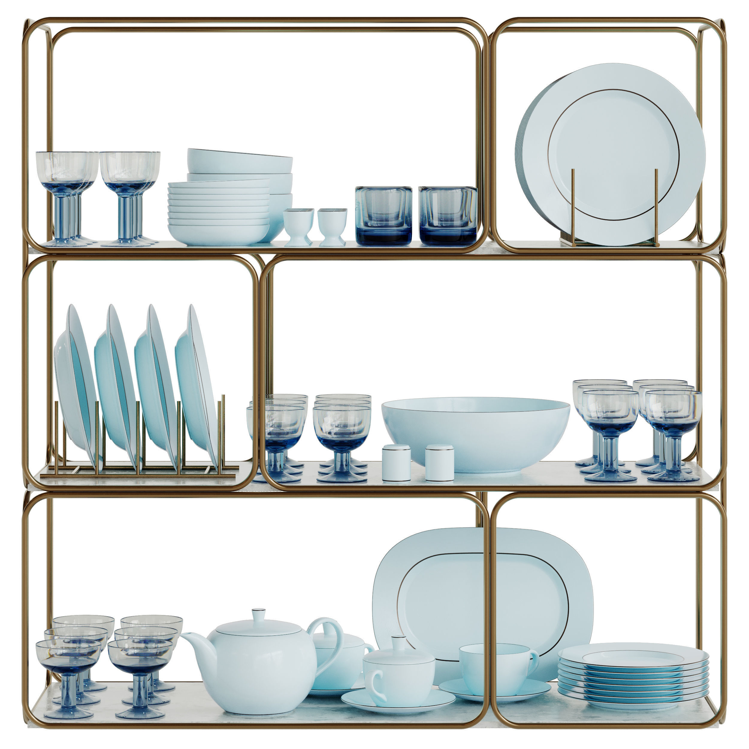 Decorative PRADA Tableware Set Of Kitchen Utensils 3D model_1