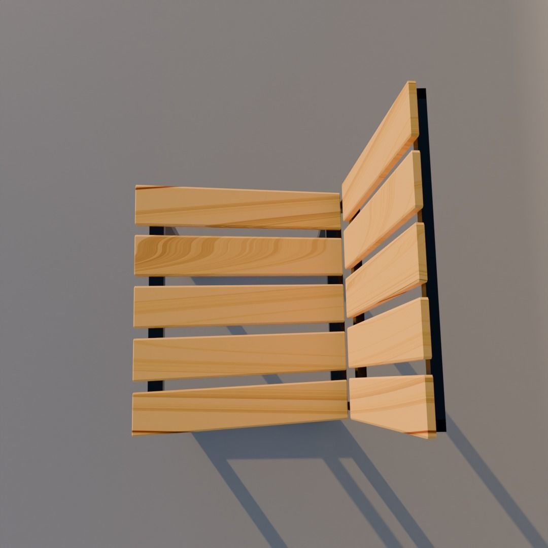 wood chair 3D model_3