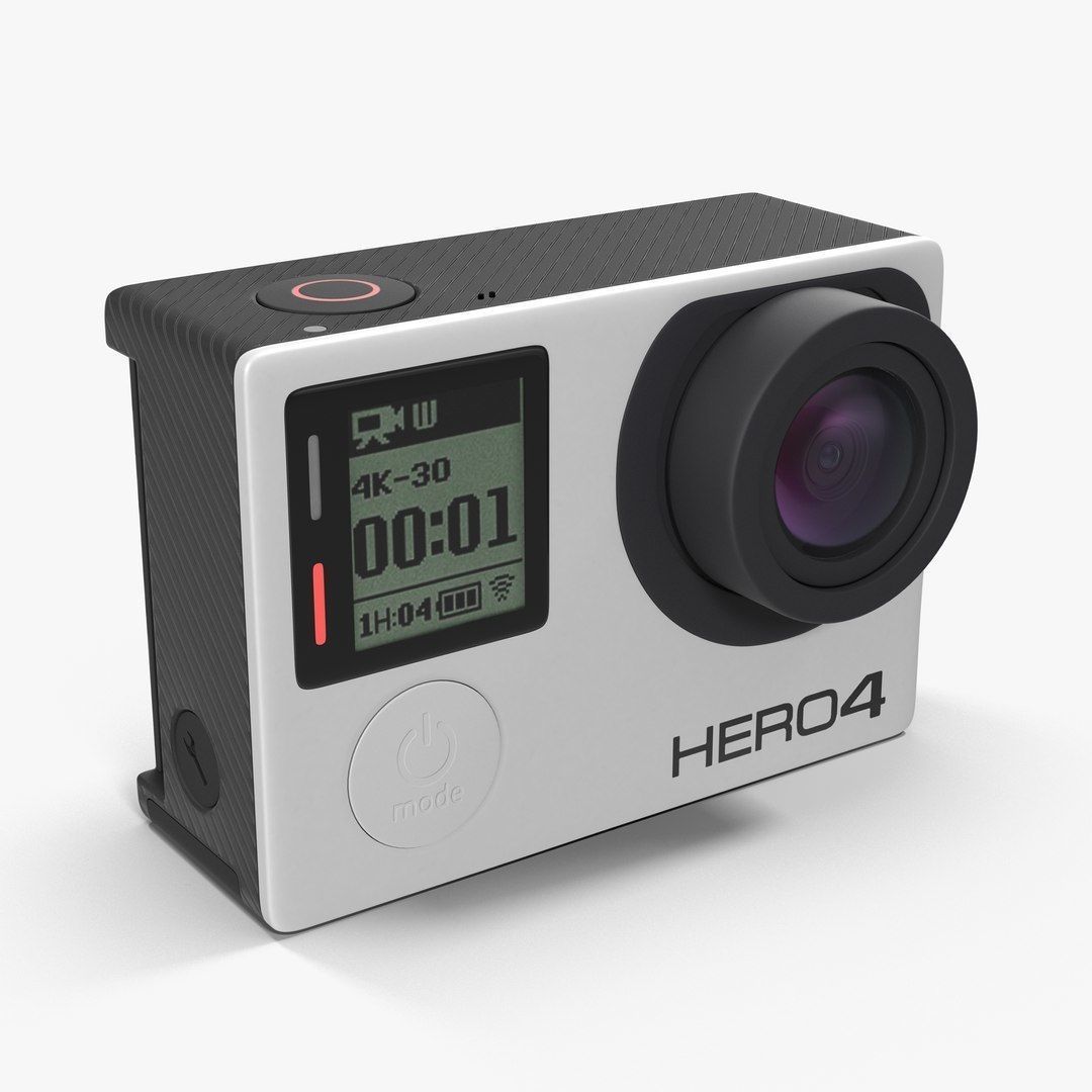 GoPro Hero 4 Silver OnOff Low-poly 3D model_3