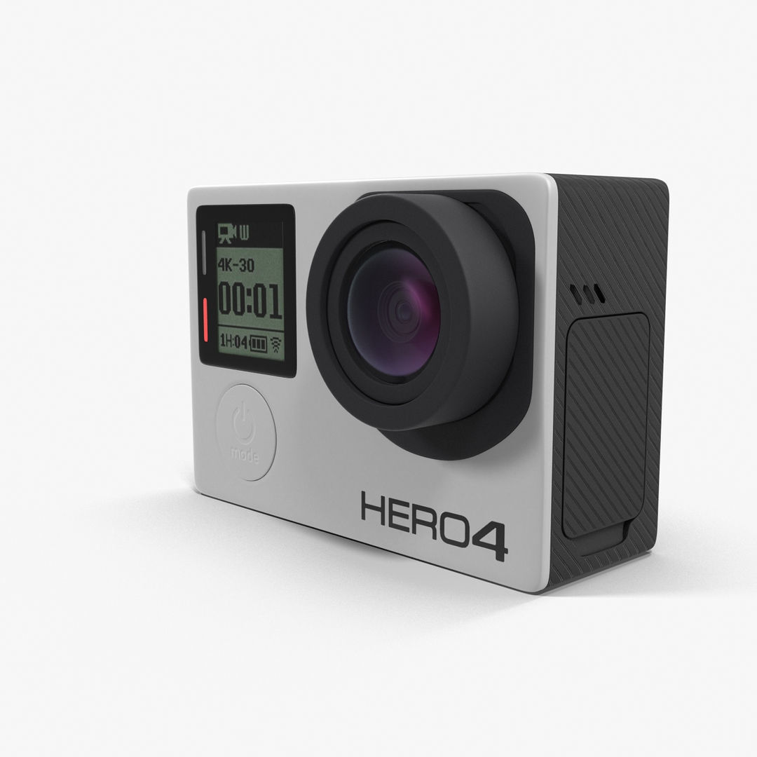 GoPro Hero 4 Silver OnOff Low-poly 3D model_26