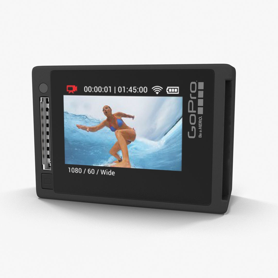 GoPro Hero 4 Silver OnOff Low-poly 3D model_21