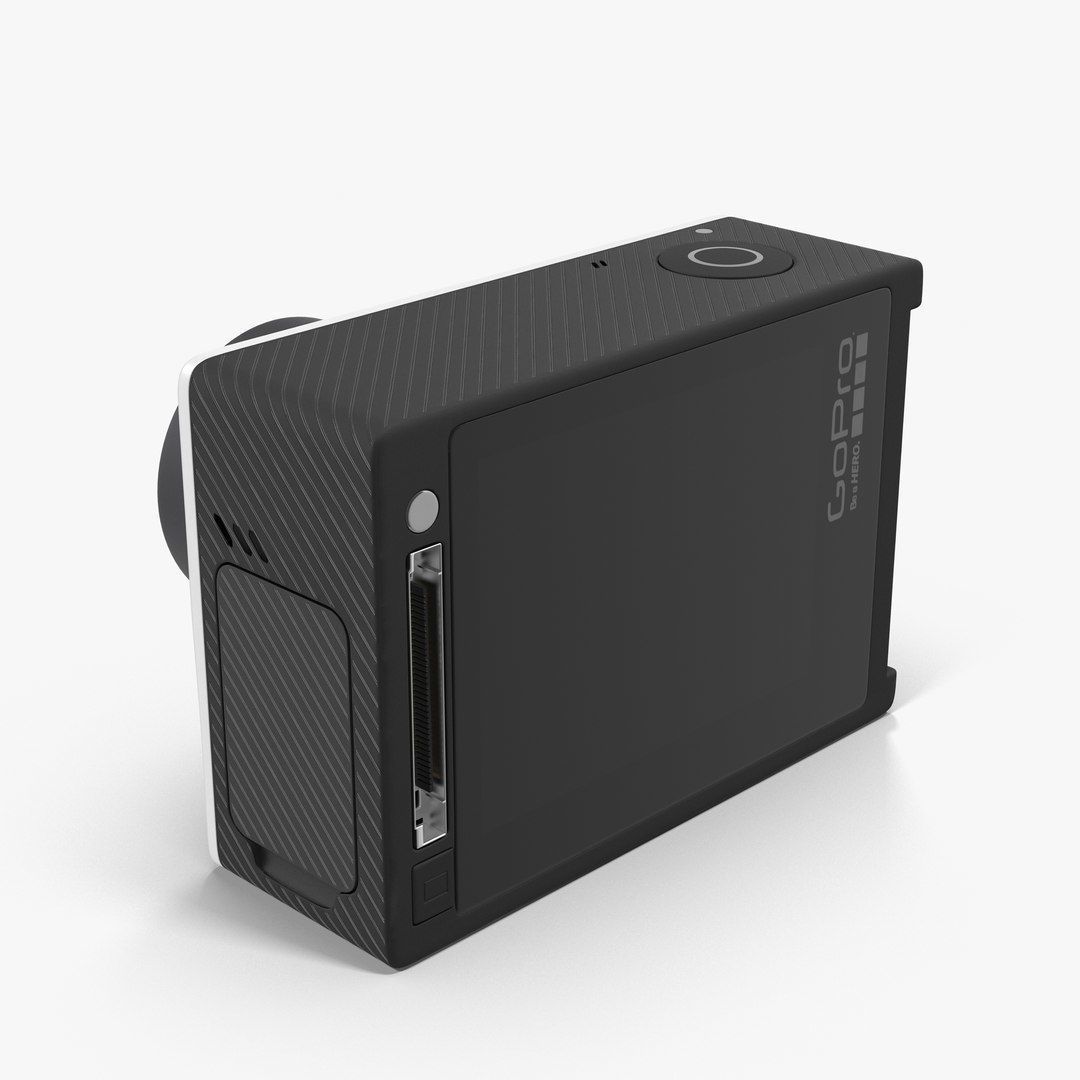 GoPro Hero 4 Silver OnOff Low-poly 3D model_10