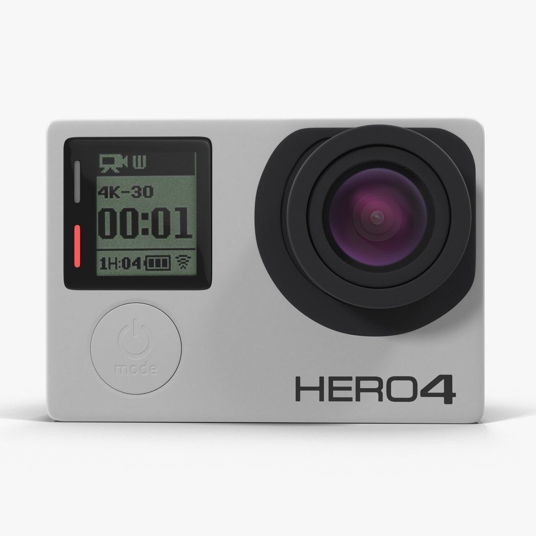 GoPro Hero 4 Silver OnOff Low-poly 3D model_2