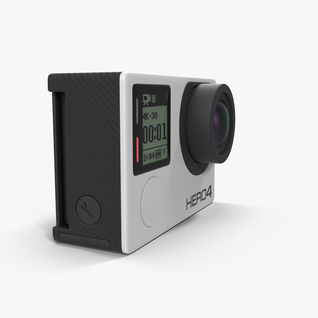 GoPro Hero 4 Silver OnOff Low-poly 3D model_18