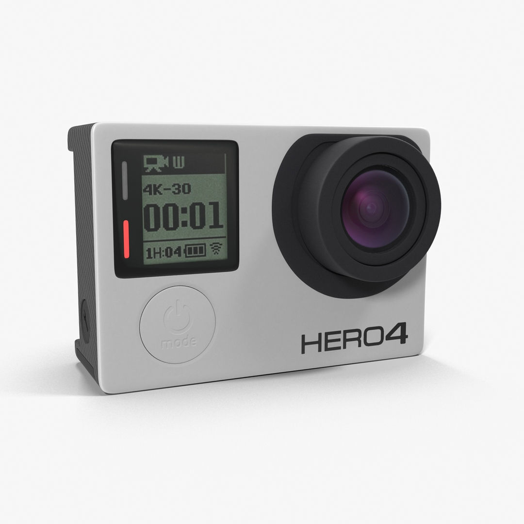 GoPro Hero 4 Silver OnOff Low-poly 3D model_17