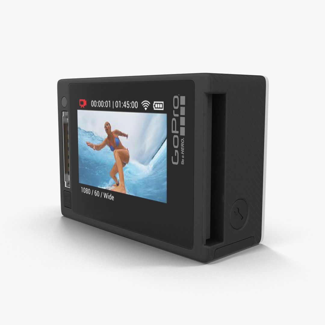 GoPro Hero 4 Silver OnOff Low-poly 3D model_20