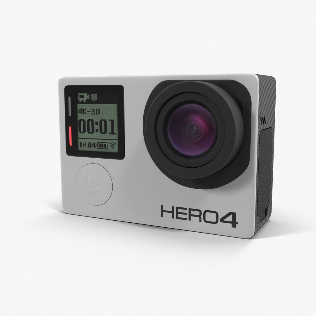 GoPro Hero 4 Silver OnOff Low-poly 3D model_27