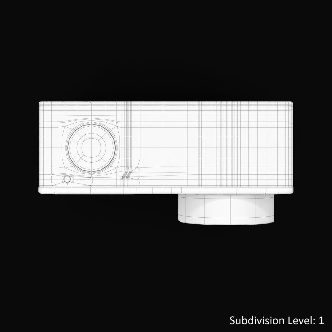 GoPro Hero 4 Silver OnOff Low-poly 3D model_29