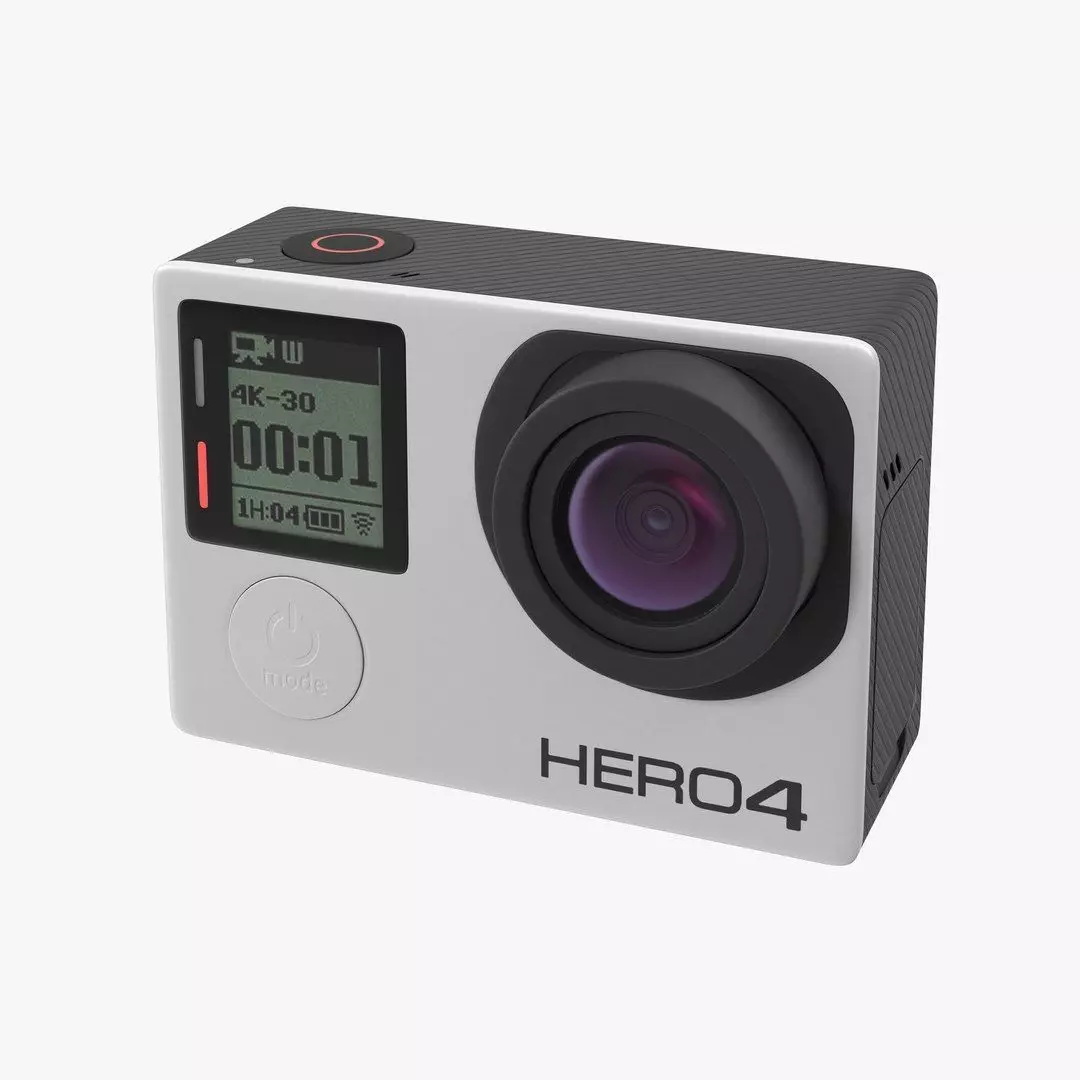 GoPro Hero 4 Silver OnOff Low-poly 3D model_0