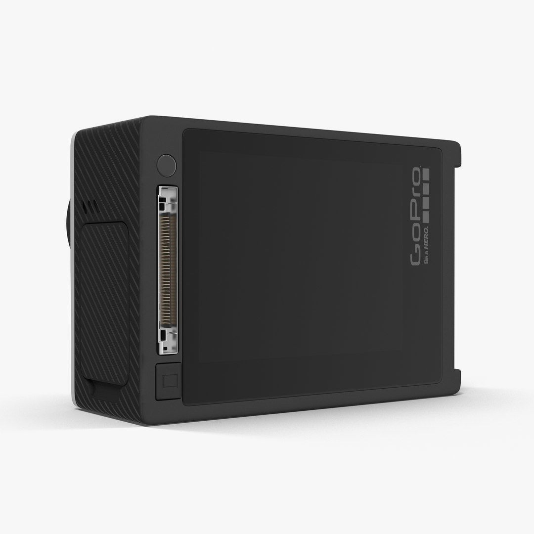 GoPro Hero 4 Silver OnOff Low-poly 3D model_7