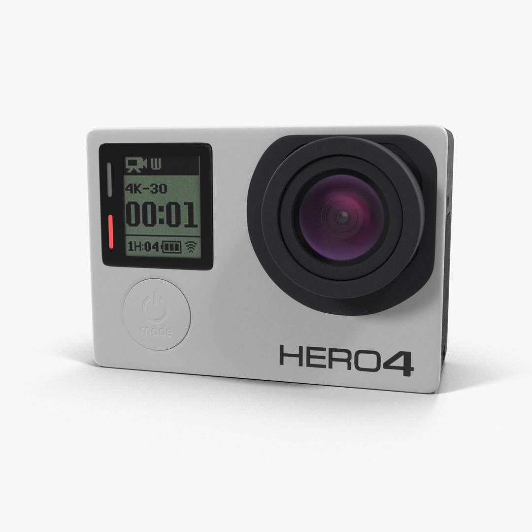 GoPro Hero 4 Silver OnOff Low-poly 3D model_16