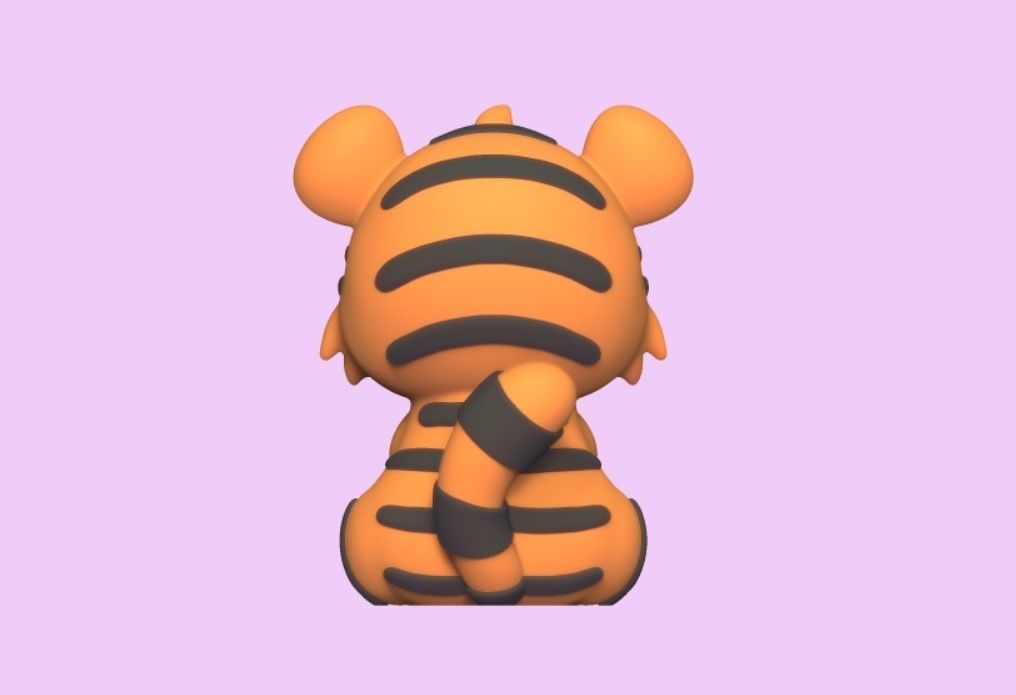 Cute Baby Tiger 3D print model_4