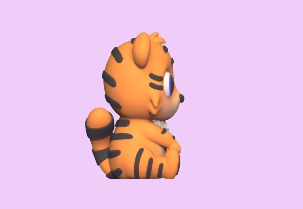 Cute Baby Tiger 3D print model_3