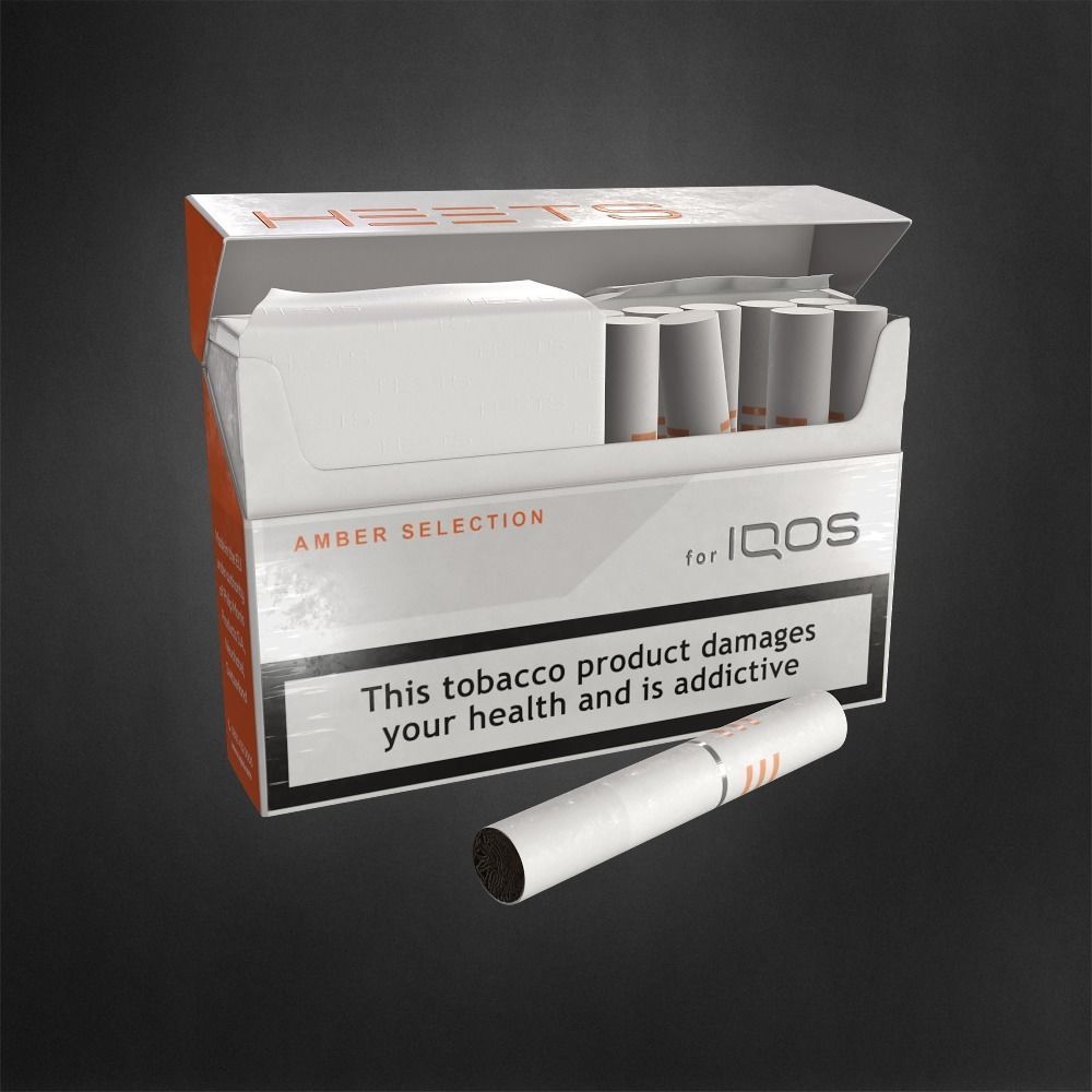 Packet of IQOS heets Low-poly 3D model_2
