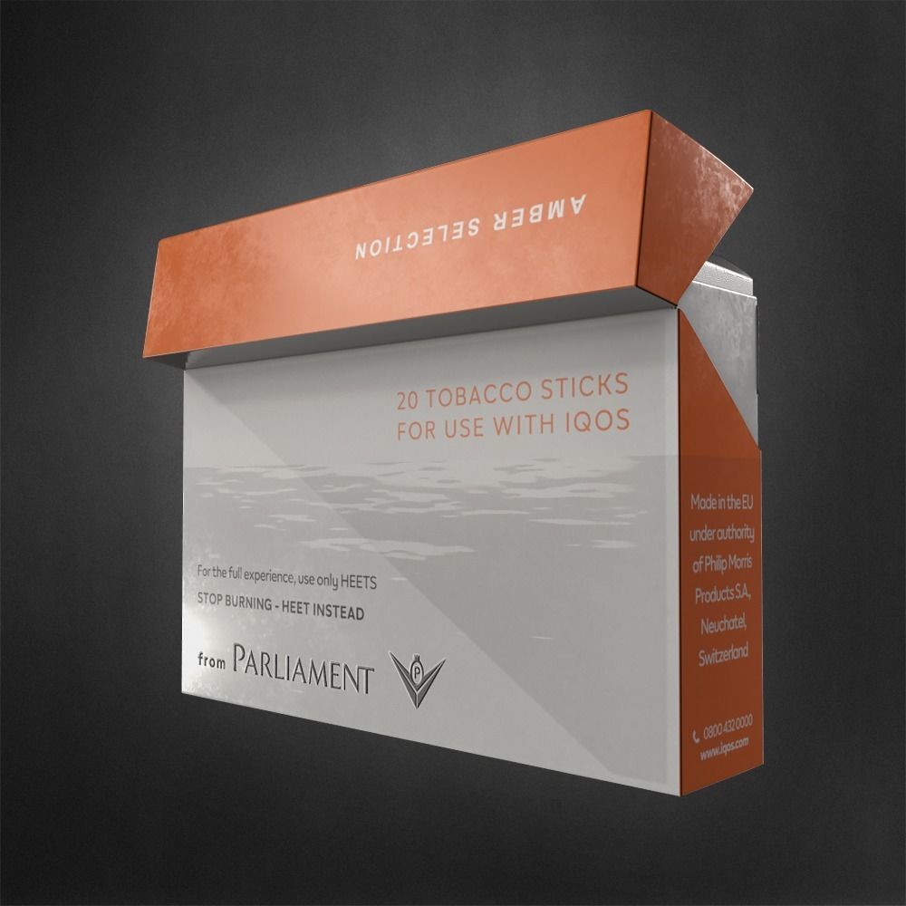 Packet of IQOS heets Low-poly 3D model_3