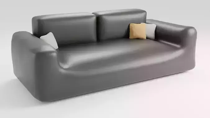 Soft leather sofa for relaxing