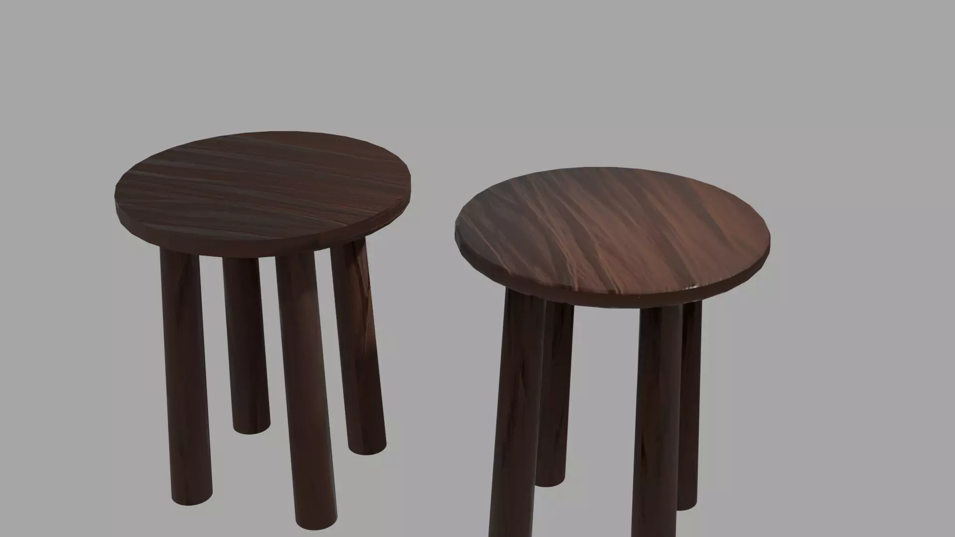 Wooden chair Low Hi poly Low-poly 3D model_0