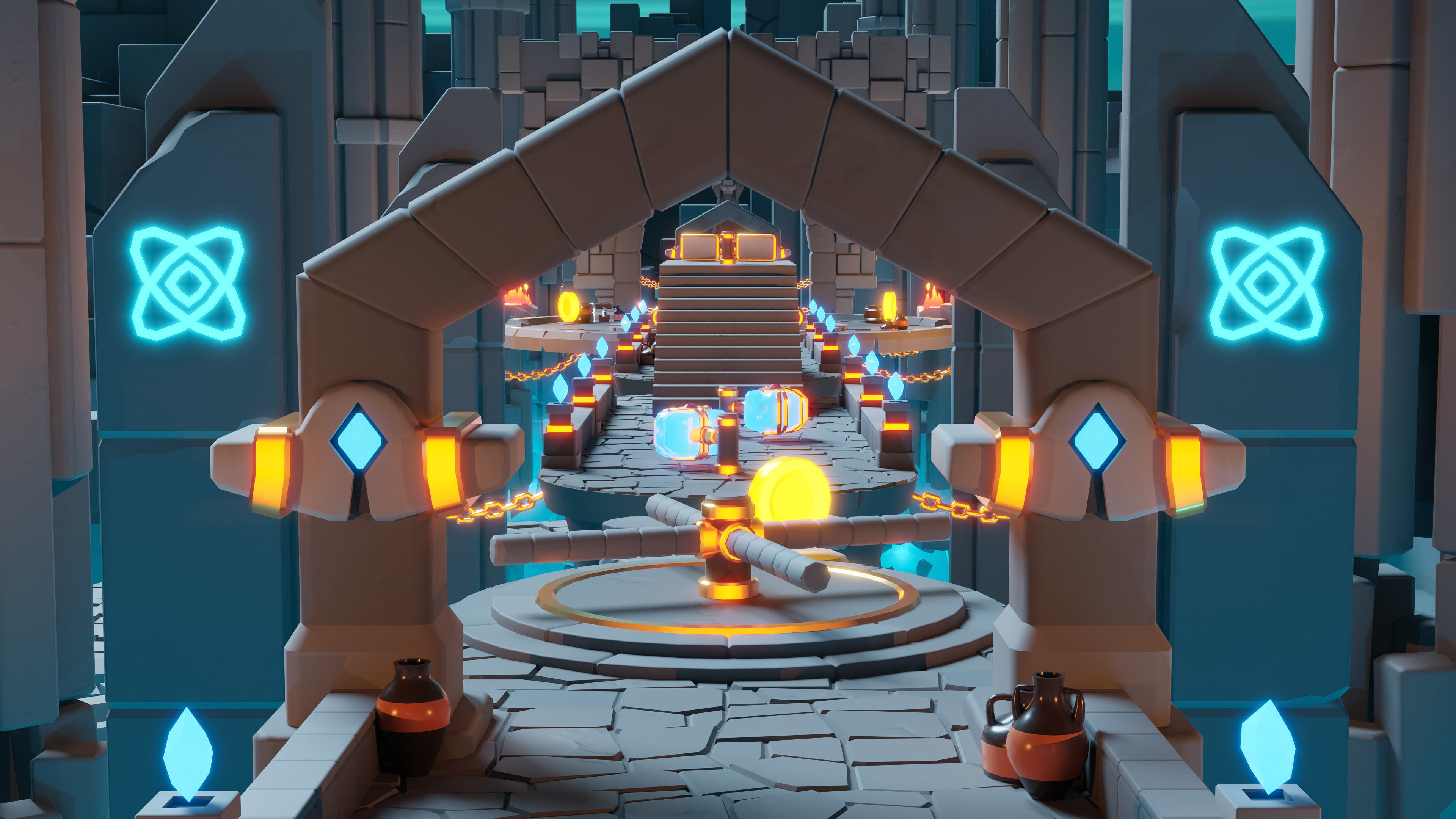 Platformer 8 Underworld Low-poly 3D model_22