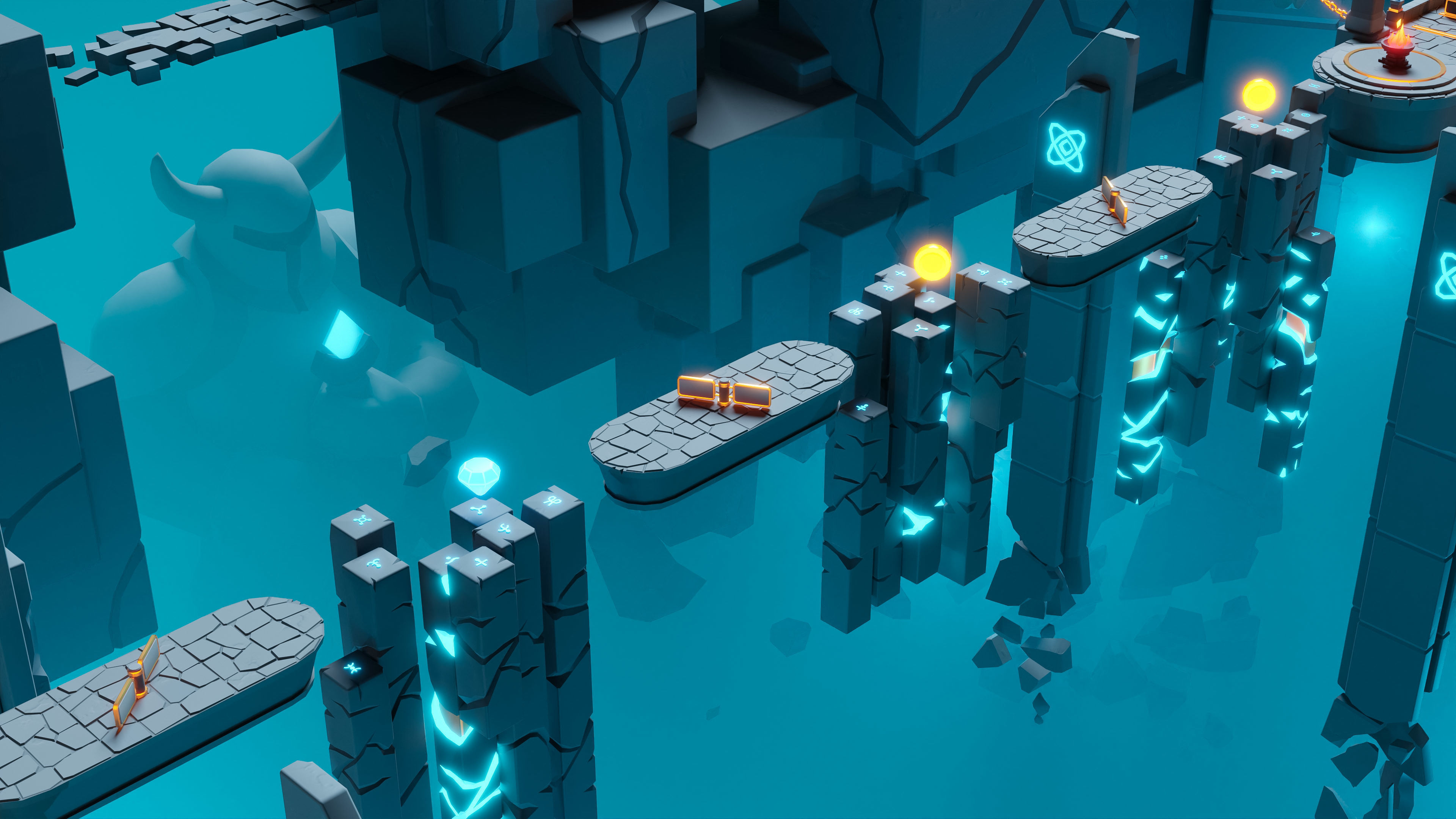 Platformer 8 Underworld Low-poly 3D model_20