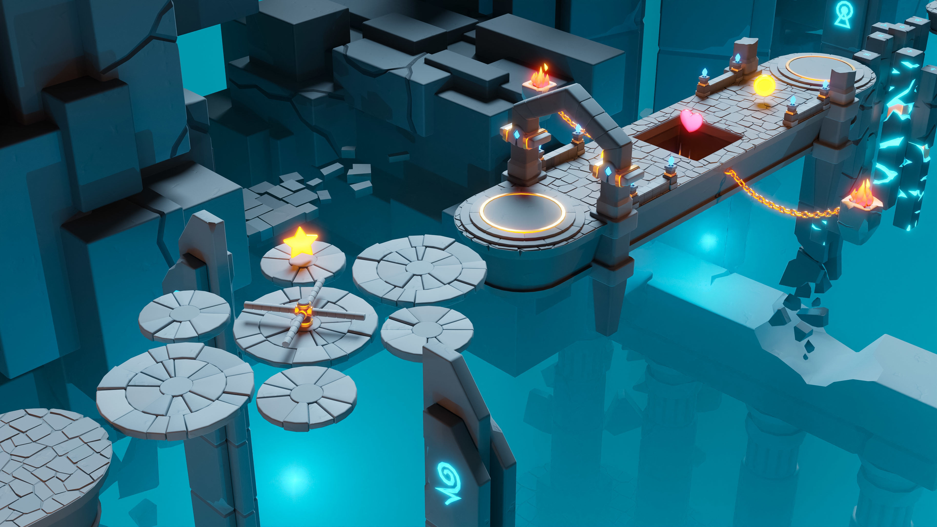 Platformer 8 Underworld Low-poly 3D model_19