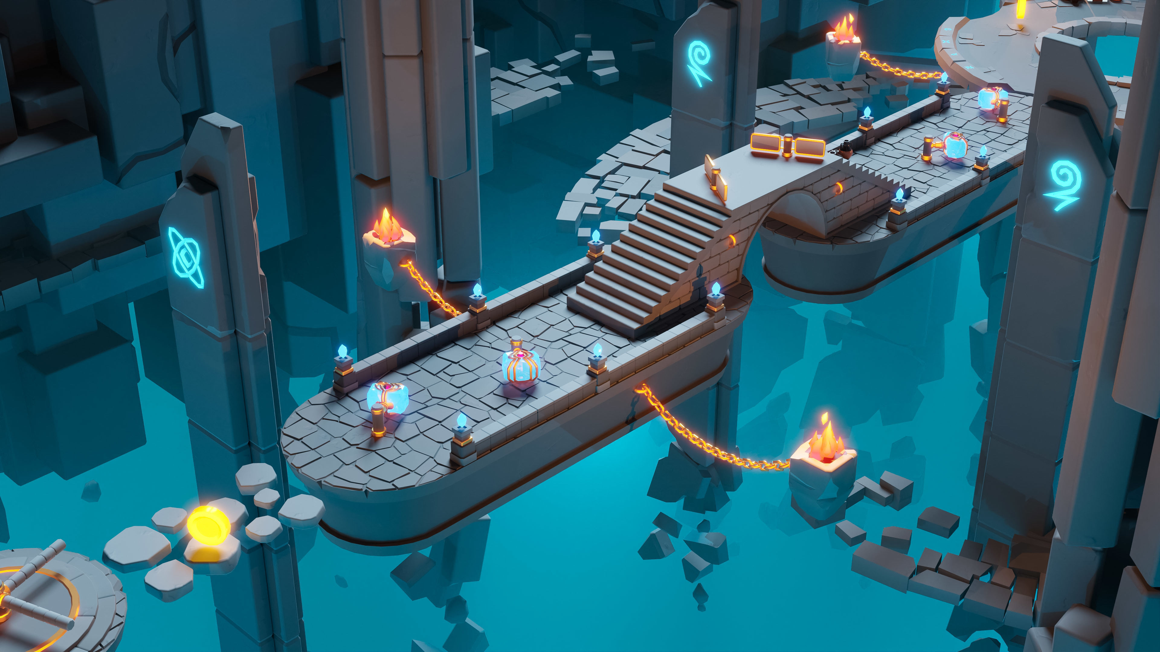 Platformer 8 Underworld Low-poly 3D model_12