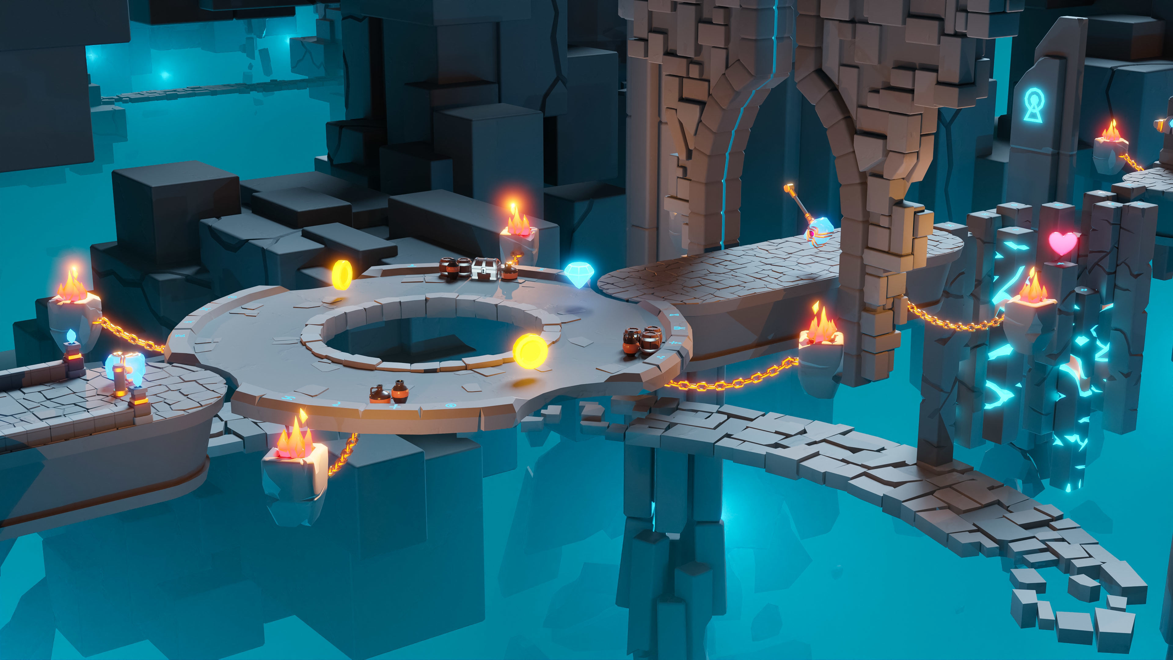 Platformer 8 Underworld Low-poly 3D model_23