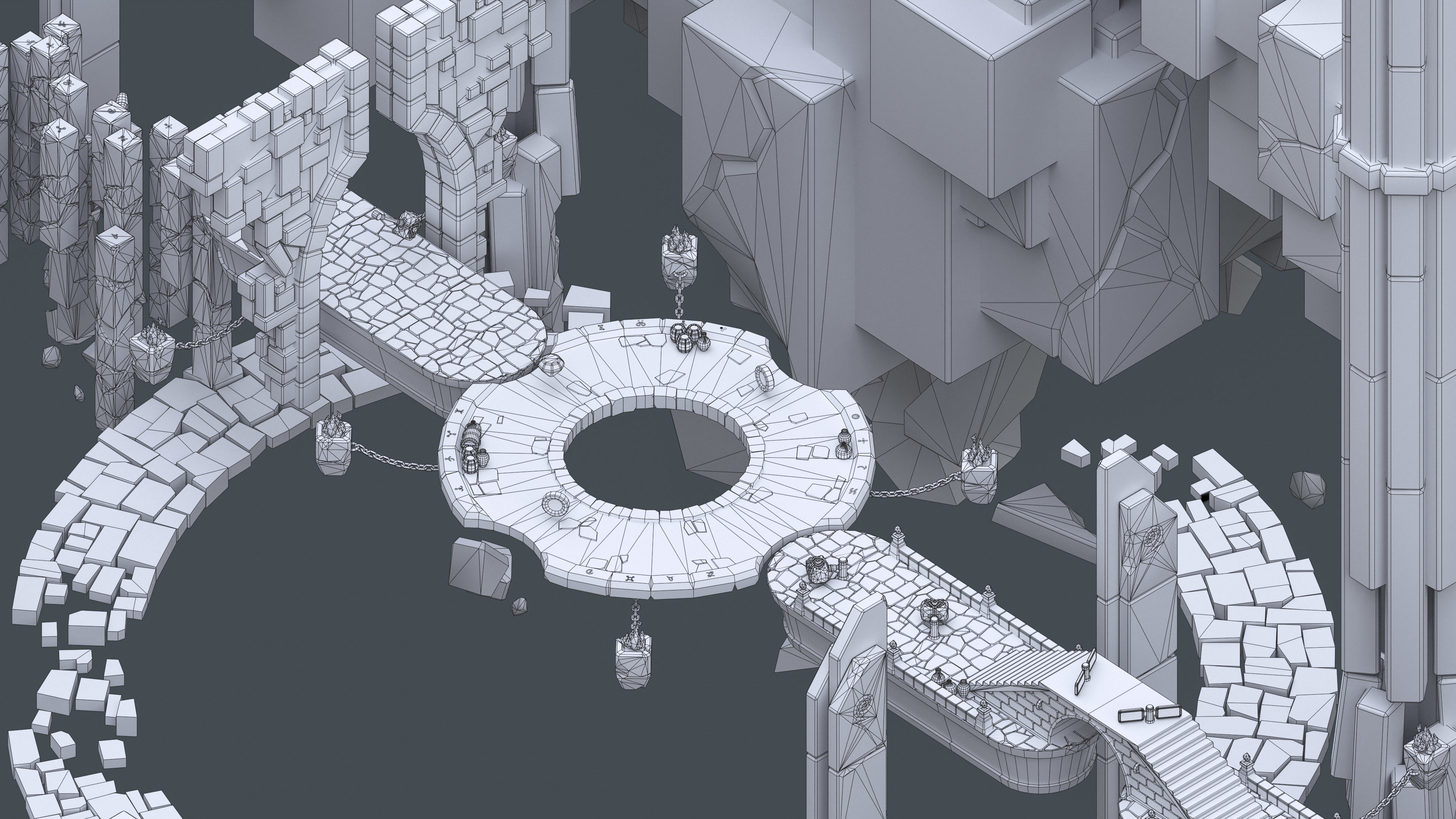 Platformer 8 Underworld Low-poly 3D model_40