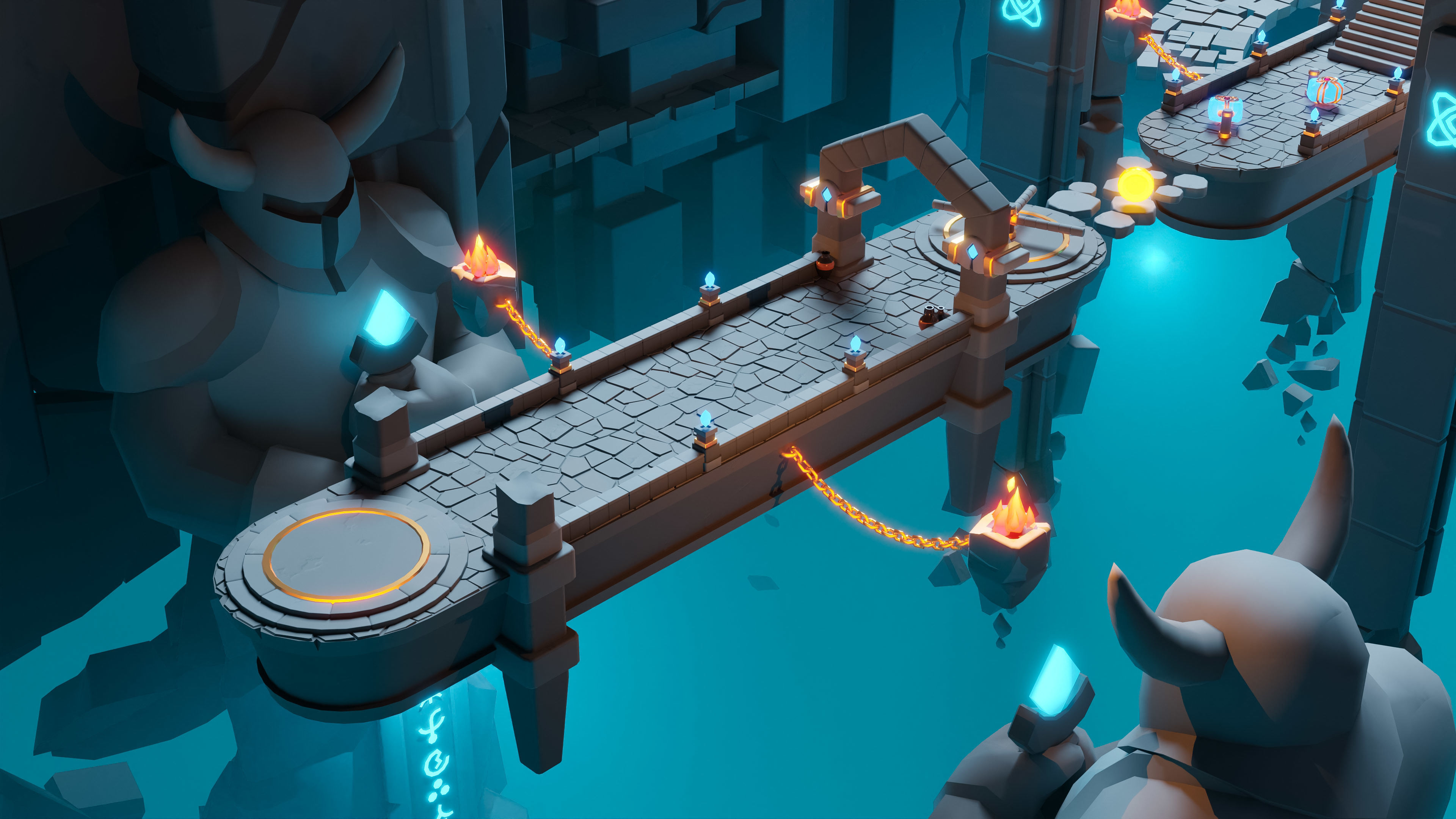 Platformer 8 Underworld Low-poly 3D model_10