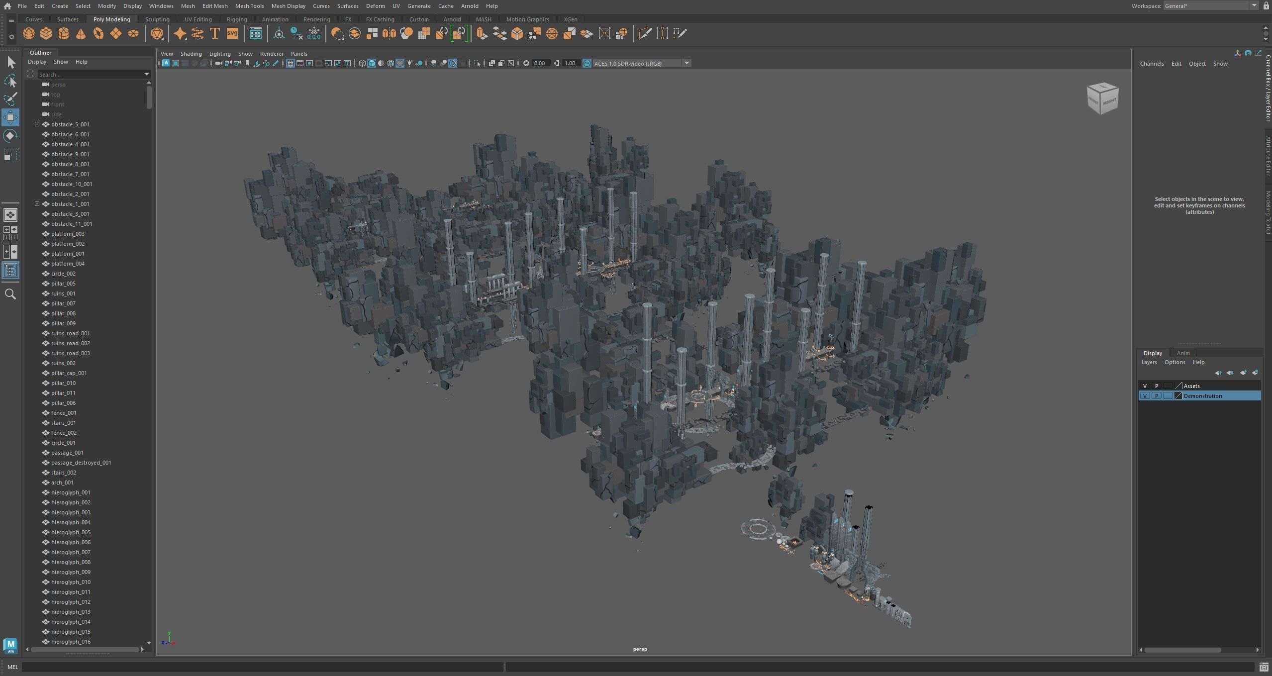 Platformer 8 Underworld Low-poly 3D model_42