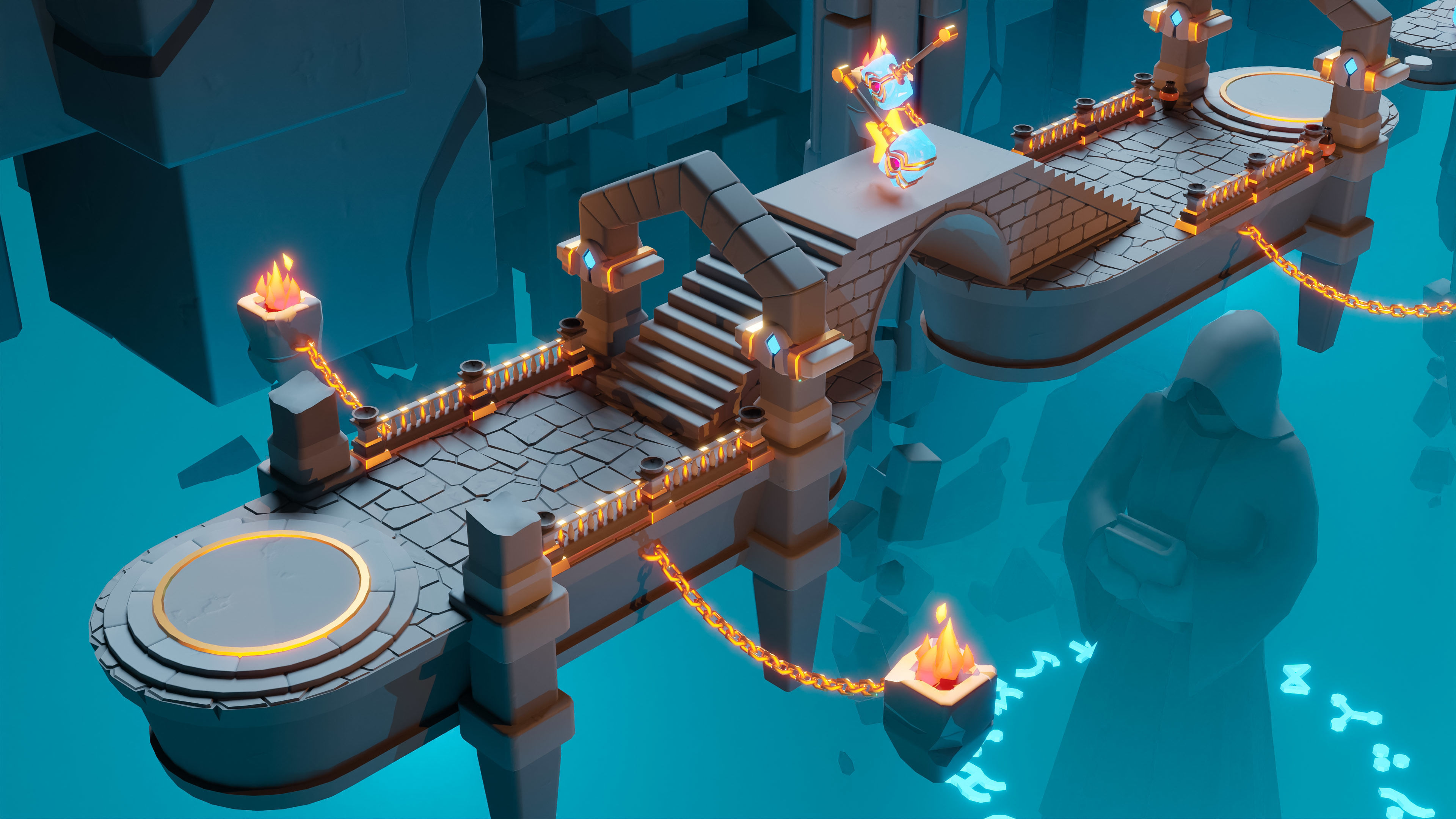 Platformer 8 Underworld Low-poly 3D model_15